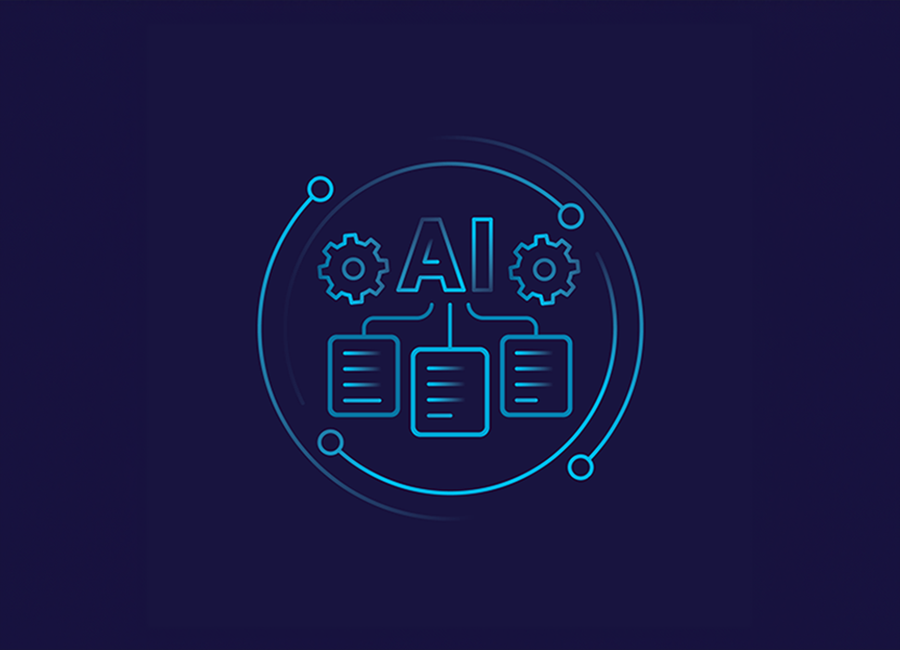 Visualisation sous forme d'icônes de la technologie et des processus de l'IA – utilisation de l'intelligence artificielle dans les petites et moyennes entreprises